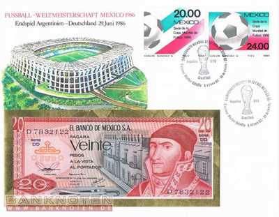 Banknotenbrief Mexiko - 20  Pesos (#MEX03_UNC)