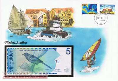 Banknote Cover Netherlands Antilles - 5  Gulden (#NAN01_UNC)