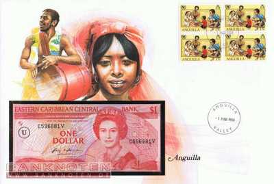Banknotenbrief Anguilla - 1  Dollar (#OKS01_UNC)