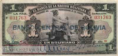 Bolivien - 1  Boliviano (#112-U1_F)