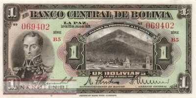 Bolivien - 1  Boliviano (#118a-U2_AU)
