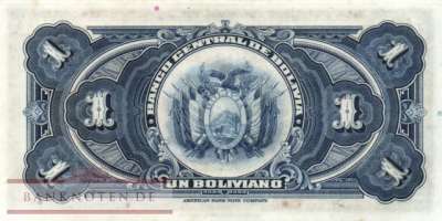 Bolivia - 1  Boliviano (#118a-U7_AU)