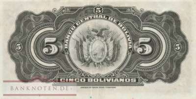 Bolivien - 5  Bolivianos (#120a-7-2_XF)