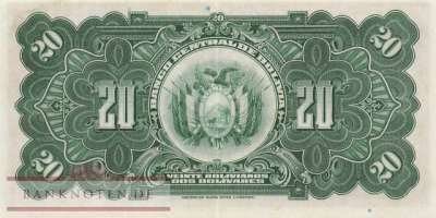 Bolivien - 20  Bolivianos (#122a-9_XF)