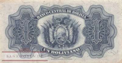Bolivien - 1  Boliviano (#128c-2_AU)