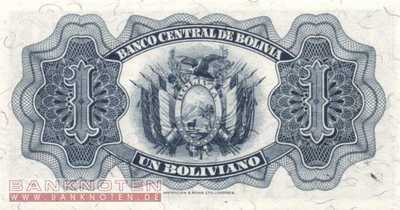 Bolivia - 1  Boliviano (#128c-U1_AU)