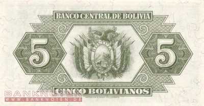 Bolivien - 5  Bolivianos (#129-2_UNC)