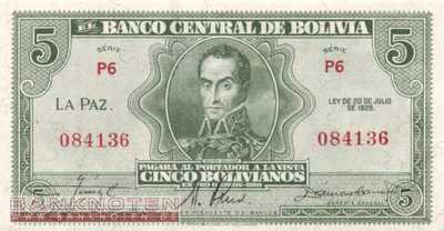 Bolivien - 5  Bolivianos (#129-2_UNC)
