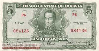 Bolivien - 5 Bolivianos (#129_UNC)