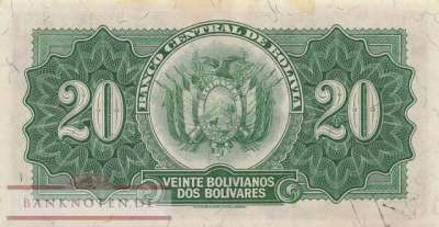 Bolivien - 20  Bolivianos (#131-7_VF)