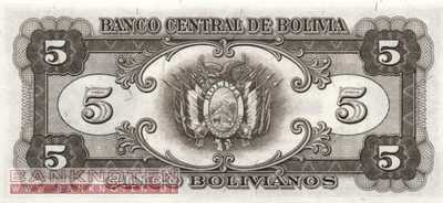 Bolivia - 5  Bolivianos (#138d_UNC)