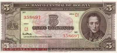 Bolivien - 5  Bolivianos (#138d_UNC)