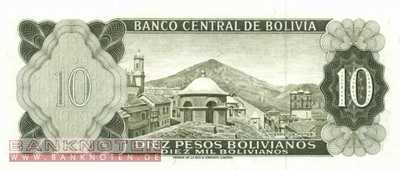 Bolivia - 10  Pesos Bolivianos (#154a-U17_UNC)