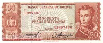 Bolivia - 50  Pesos Bolivianos (#162a-U1_UNC)