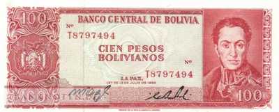 Bolivia - 100  Pesos Bolivianos (#163a-U19_UNC)