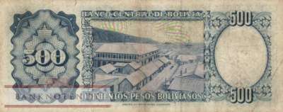 Bolivia - 500  Pesos Bolivianos (#165a-U1_F)