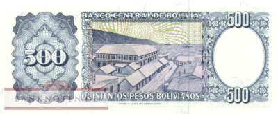 Bolivia - 500  Pesos Bolivianos (#166a-C_UNC)