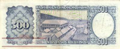 Bolivia - 500  Pesos Bolivianos (#166a-C_VF)