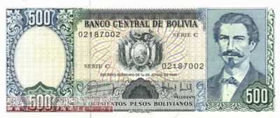 Bolivia - 500  Pesos Bolivianos (#166a-C_UNC)