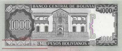 Bolivia - 1.000  Pesos Bolivianos (#167a-2_UNC)