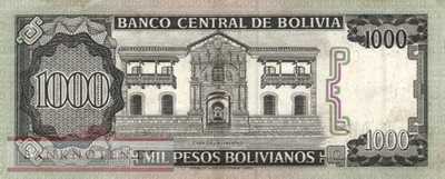 Bolivia - 1.000  Pesos Bolivianos (#167a-U3_VF)