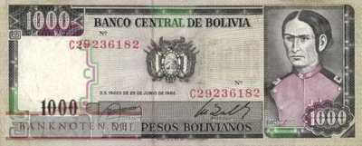 Bolivien - 1.000  Pesos Bolivianos (#167a-U3_VF)