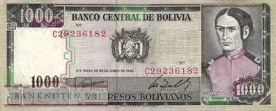 Bolivia - 1.000  Pesos Bolivianos (#167a-U3_VF)
