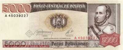Bolivia - 5.000  Pesos Bolivianos (#168a-U1_UNC)