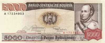 Bolivien - 5.000  Pesos Bolivianos (#168a-U2_UNC)