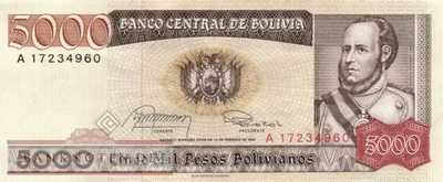 Bolivia - 5.000  Pesos Bolivianos (#168a-U2_XF)