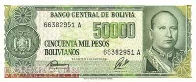 Bolivia - 50.000  Pesos Bolivianos (#170a_UNC)