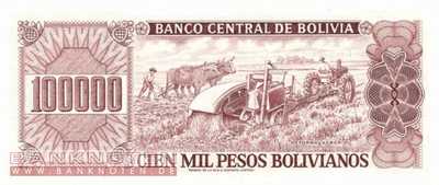 Bolivia - 100.000  Pesos Bolivianos (#171a_UNC)