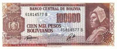 Bolivia - 100.000  Pesos Bolivianos (#171a_UNC)