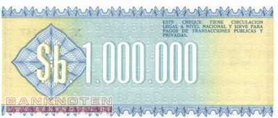 Bolivien - 1 Million Pesos Bolivianos (#190a_UNC)