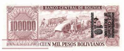 Bolivia - 10  Centavos de Boliviano (#196A_UNC)