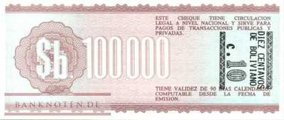 Bolivien - 10  Centavos de Boliviano (#197_UNC)