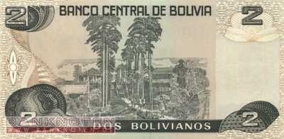 Bolivia - 2  Bolivianos (#202b_UNC)