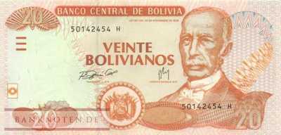 Bolivia - 20  Bolivianos (#234_UNC)