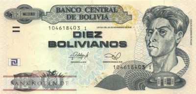 Bolivia - 10  Bolivianos (#238A_UNC)