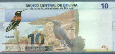 Bolivien - 10  Bolivianos (#248-2-1_UNC)