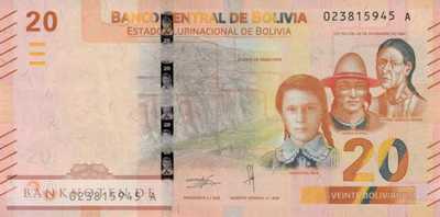 Bolivien - 20  Bolivianos (#249-1_UNC)