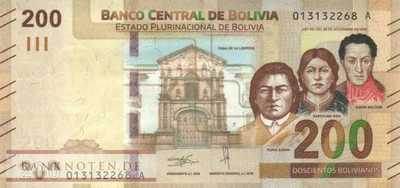 Bolivien - 200  Bolivianos (#252-1_UNC)