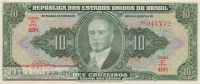 Brasilien - 10  Cruzeiros (#143_XF)