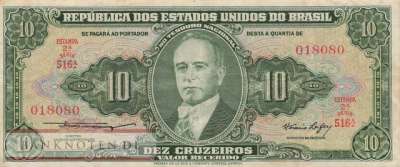 Brasilien - 10  Cruzeiros (#159a_VF)