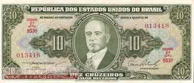 Brazil - 10  Cruzeiros (#159b_UNC)