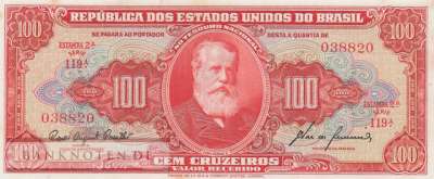 Brasilien - 100  Cruzeiros (#162_AU)