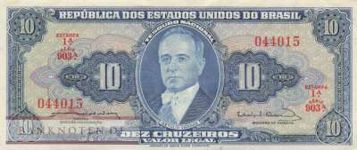 Brasilien - 10  Cruzeiros (#167b_VF)