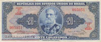 Brasilien - 20 Cruzeiros (#168b_VF)
