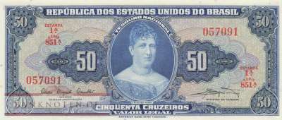 Brasilien - 50  Cruzeiros (#169a_UNC)
