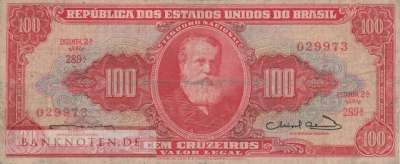 Brasilien - 100  Cruzeiros (#180_VG)